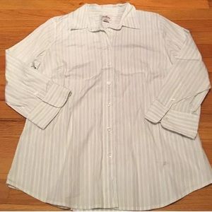 J.Crew Stretch Button Down Shirt 3/4 Sleeve XL